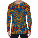 Bohemian Indian Mandala Pattern Print Men's Long Sleeve T-Shirt