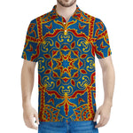 Bohemian Indian Mandala Pattern Print Men's Polo Shirt
