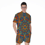 Bohemian Indian Mandala Pattern Print Men's Rompers