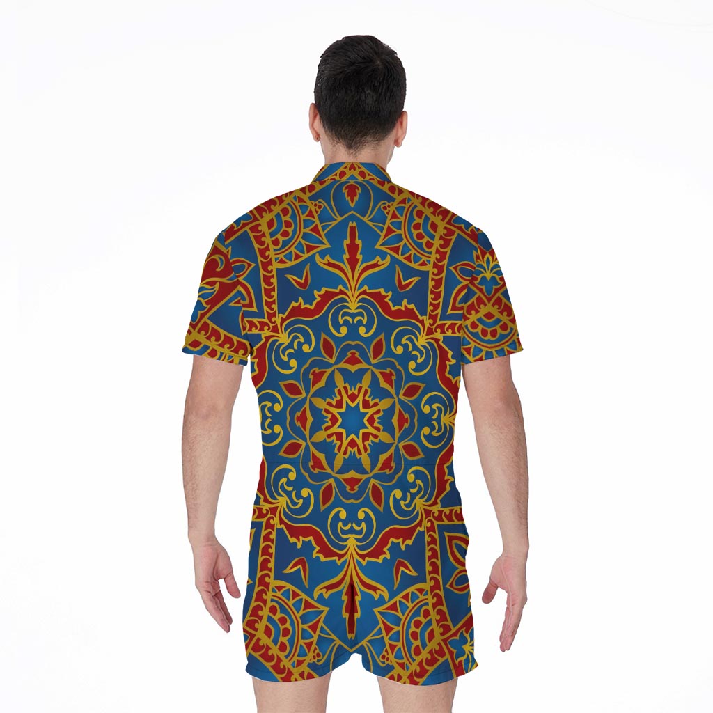 Bohemian Indian Mandala Pattern Print Men's Rompers