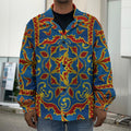Bohemian Indian Mandala Pattern Print Men's Shirt Jacket