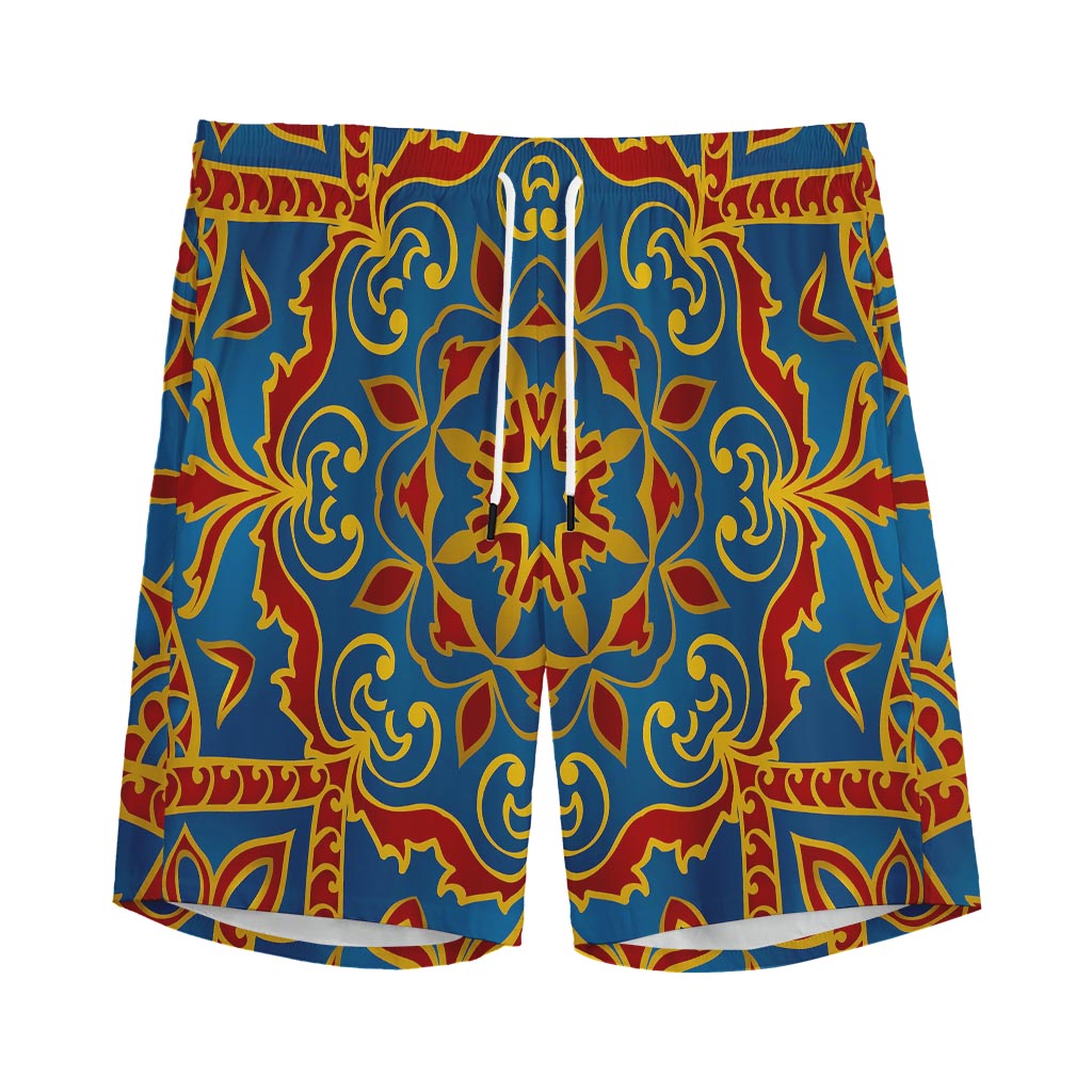 Bohemian Indian Mandala Pattern Print Men's Sports Shorts