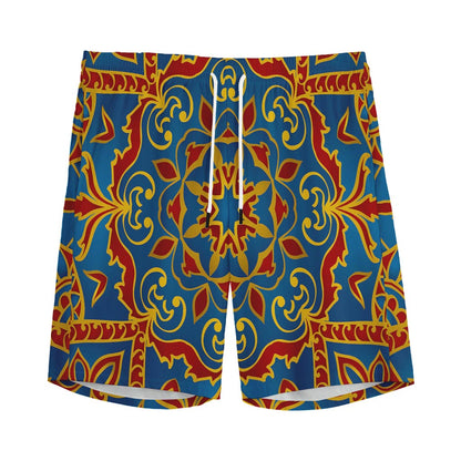 Bohemian Indian Mandala Pattern Print Men's Sports Shorts