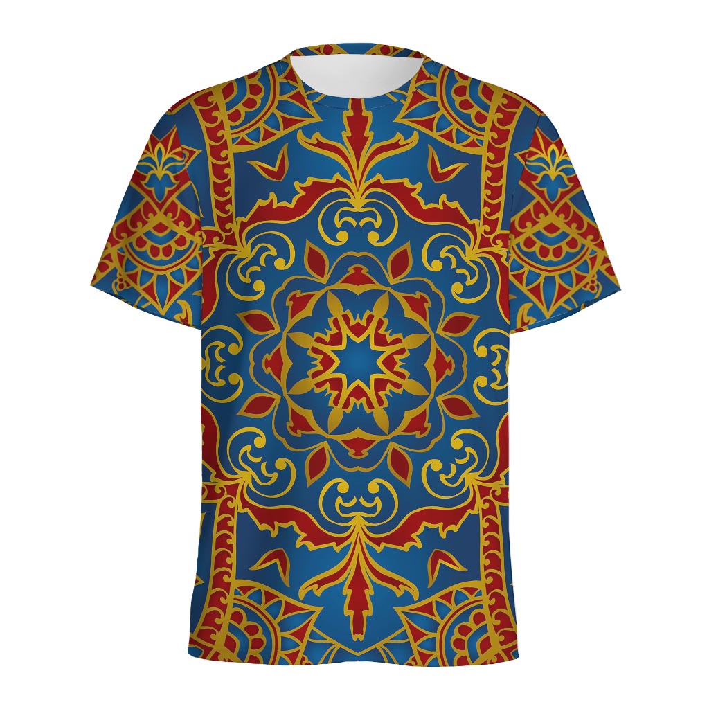 Bohemian Indian Mandala Pattern Print Men's Sports T-Shirt