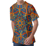 Bohemian Indian Mandala Pattern Print Men's Velvet T-Shirt