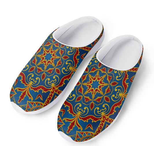 Bohemian Indian Mandala Pattern Print Mesh Casual Shoes