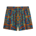 Bohemian Indian Mandala Pattern Print Mesh Shorts