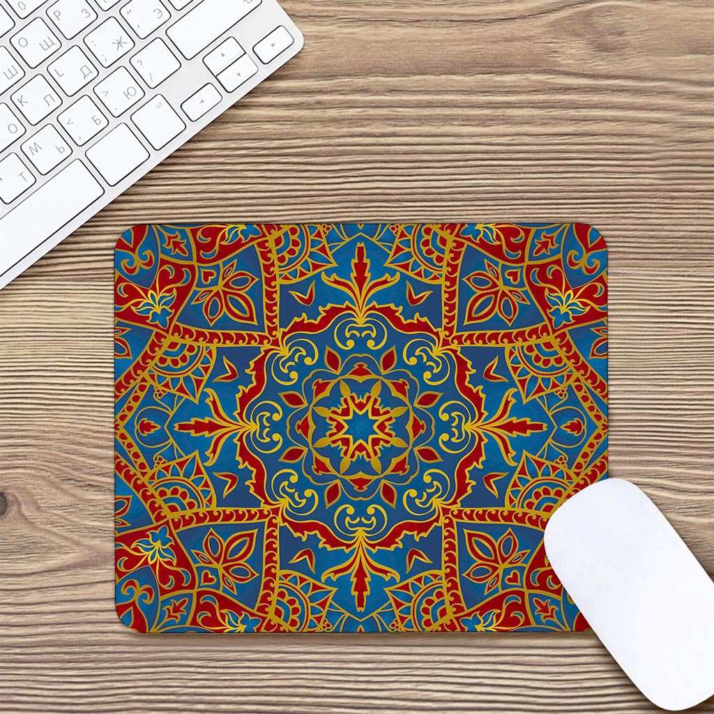 Bohemian Indian Mandala Pattern Print Mouse Pad