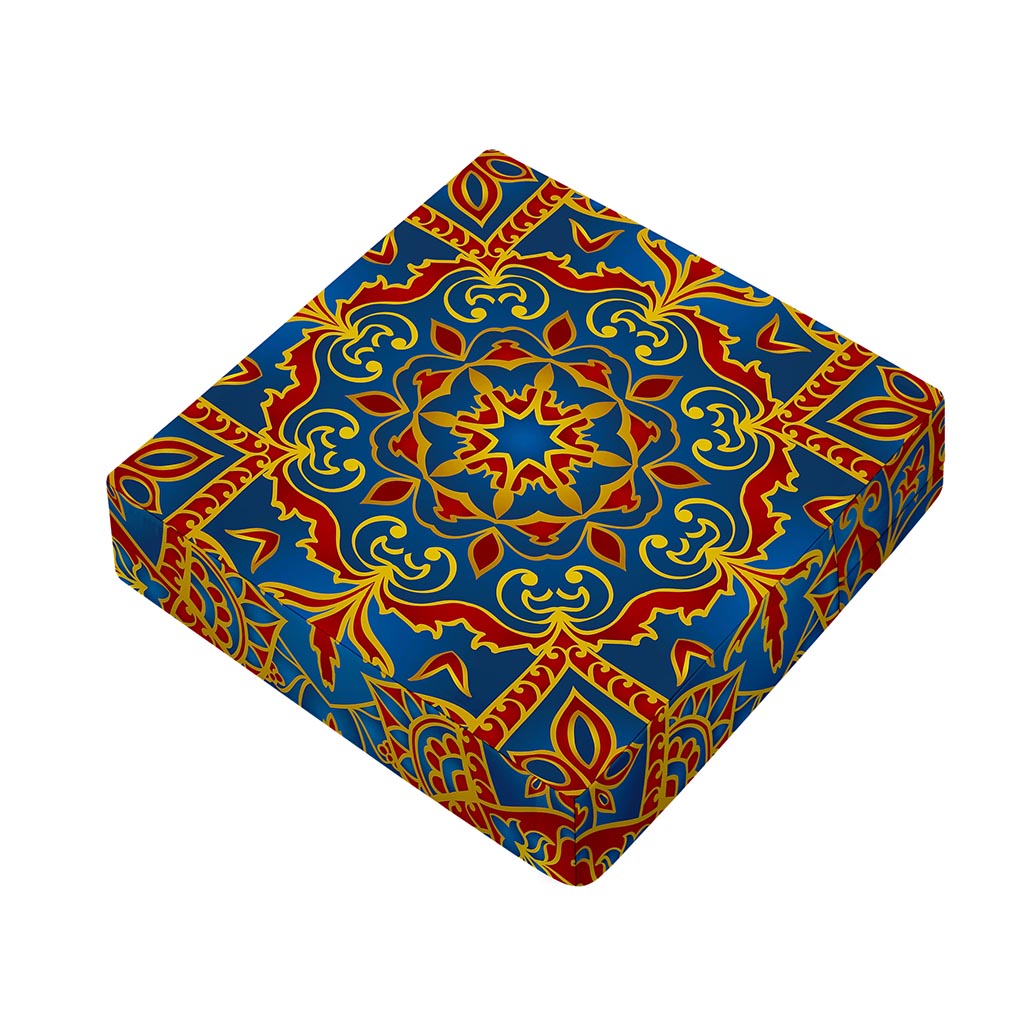 Bohemian Indian Mandala Pattern Print Outdoor Seat Cushion Cover