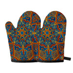 Bohemian Indian Mandala Pattern Print Oven Mitts
