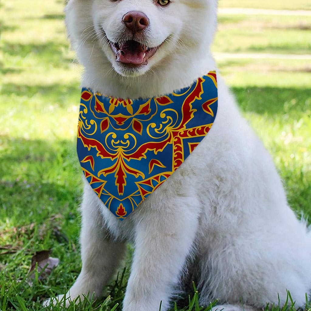 Bohemian Indian Mandala Pattern Print Over The Collar Dog Bandana