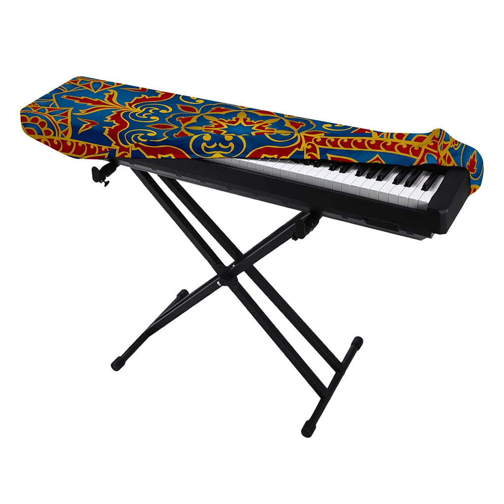 Bohemian Indian Mandala Pattern Print Piano Keyboard Cover