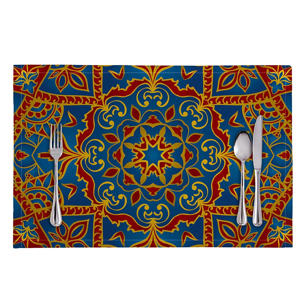 Bohemian Indian Mandala Pattern Print Placemat