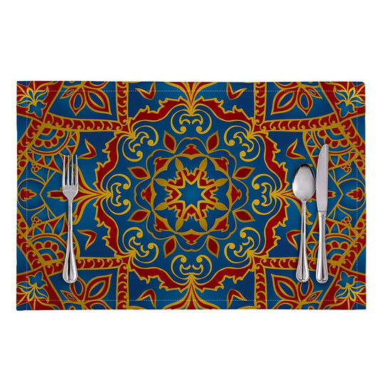Bohemian Indian Mandala Pattern Print Placemat