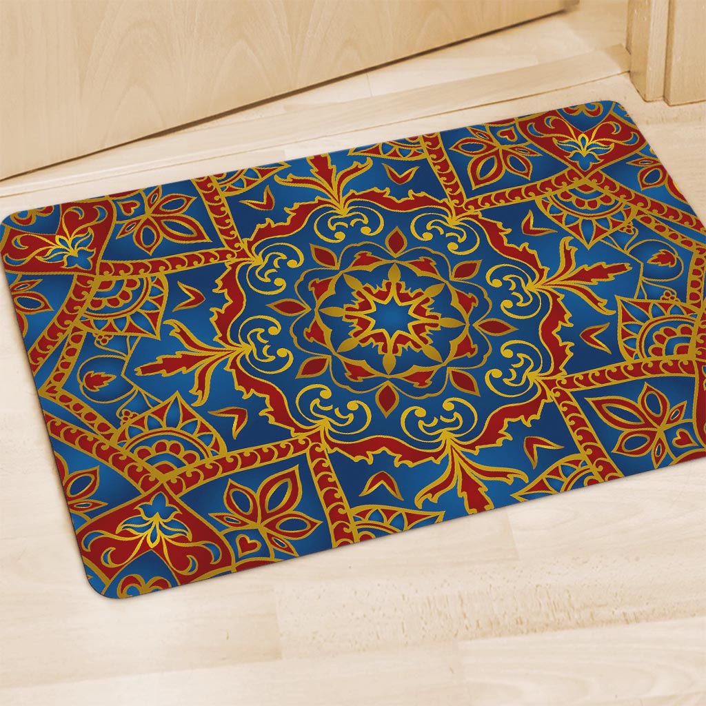 Bohemian Indian Mandala Pattern Print Polyester Doormat