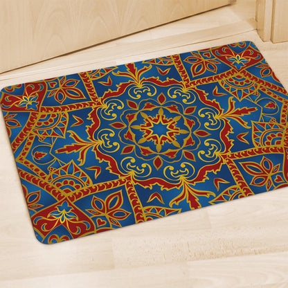 Bohemian Indian Mandala Pattern Print Polyester Doormat