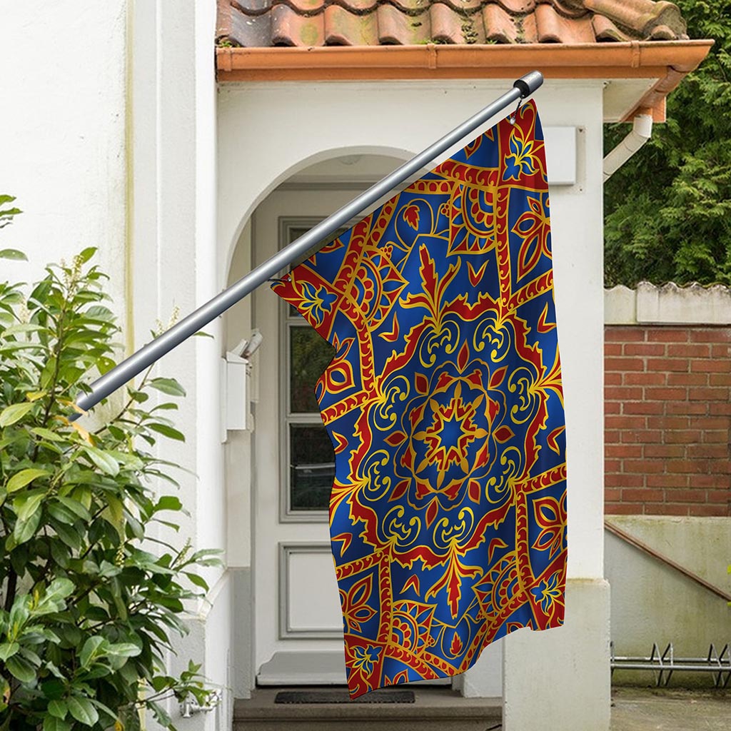Bohemian Indian Mandala Pattern Print Polyester Flag