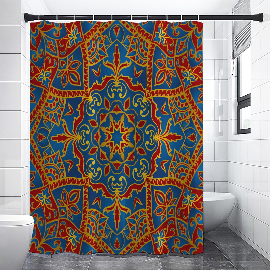 Bohemian Indian Mandala Pattern Print Premium Shower Curtain