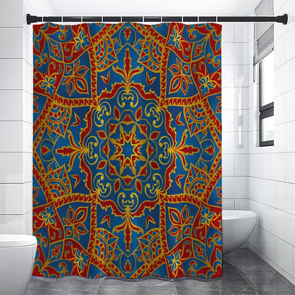 Bohemian Indian Mandala Pattern Print Premium Shower Curtain