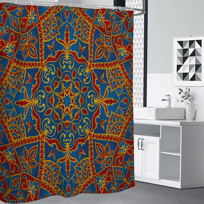 Bohemian Indian Mandala Pattern Print Premium Shower Curtain