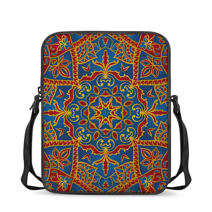 Bohemian Indian Mandala Pattern Print Rectangular Crossbody Bag