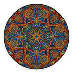Bohemian Indian Mandala Pattern Print Round Floor Mat