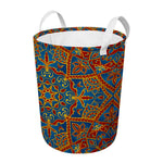 Bohemian Indian Mandala Pattern Print Round Laundry Basket