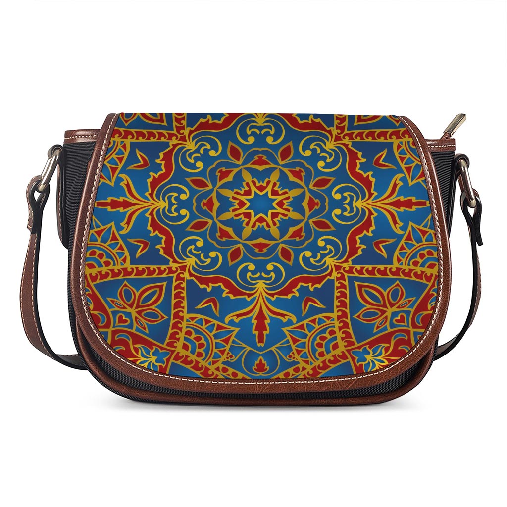 Bohemian Indian Mandala Pattern Print Saddle Bag