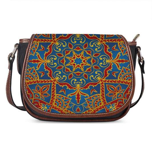 Bohemian Indian Mandala Pattern Print Saddle Bag