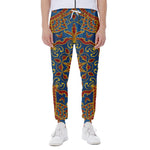 Bohemian Indian Mandala Pattern Print Scuba Joggers