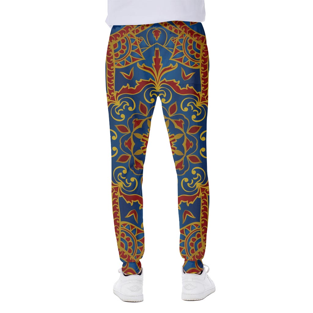 Bohemian Indian Mandala Pattern Print Scuba Joggers