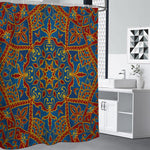 Bohemian Indian Mandala Pattern Print Shower Curtain