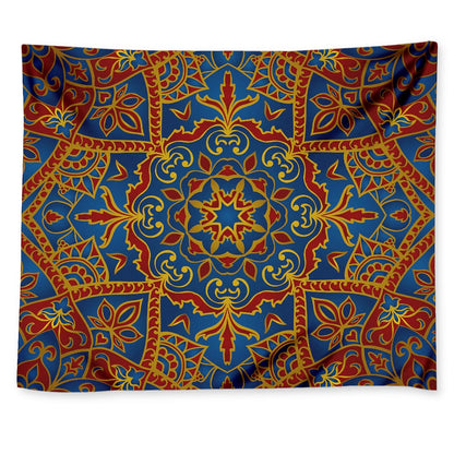 Bohemian Indian Mandala Pattern Print Tapestry