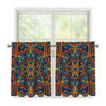 Bohemian Indian Mandala Pattern Print Tier Curtains