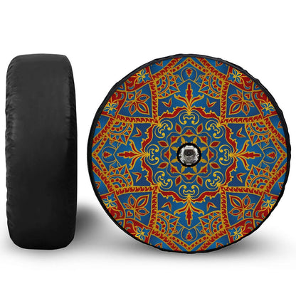 Bohemian Indian Mandala Pattern Print Tire Cover With Camera Hole