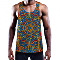 Bohemian Indian Mandala Pattern Print Men's Workout Tank Top