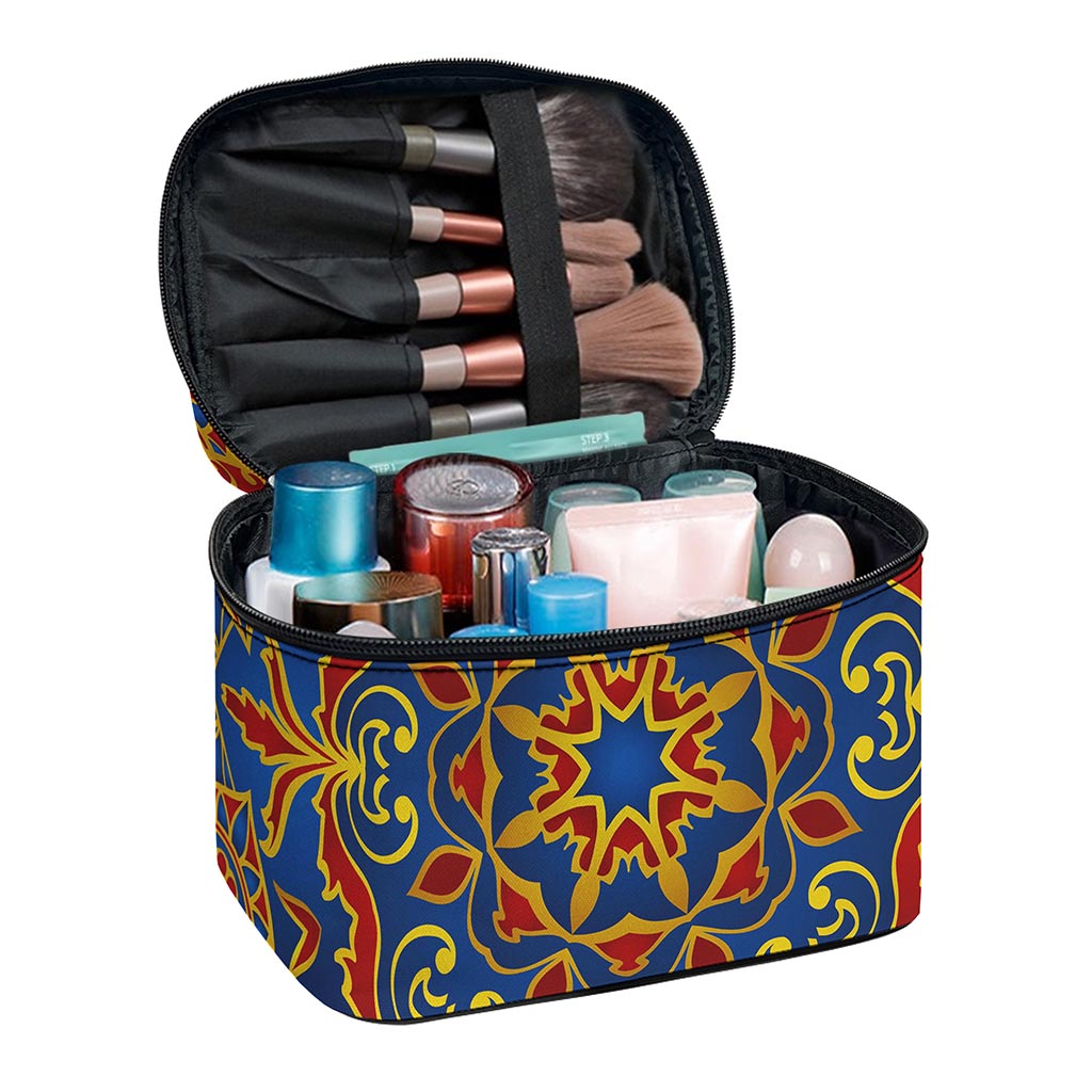Bohemian Indian Mandala Pattern Print Travel Makeup Bag