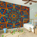Bohemian Indian Mandala Pattern Print Wall Sticker