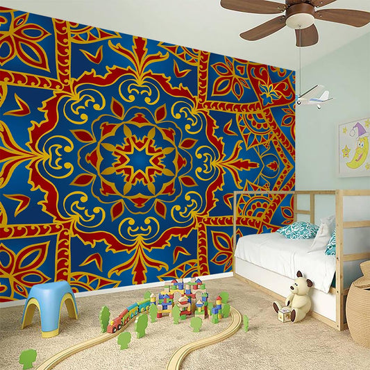 Bohemian Indian Mandala Pattern Print Wall Sticker