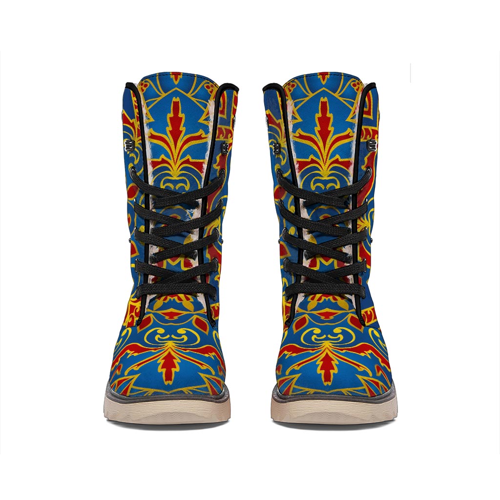 Bohemian Indian Mandala Pattern Print Winter Boots