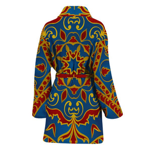 Bohemian Indian Mandala Pattern Print Women's Bathrobe