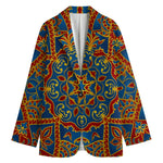 Bohemian Indian Mandala Pattern Print Women's Blazer