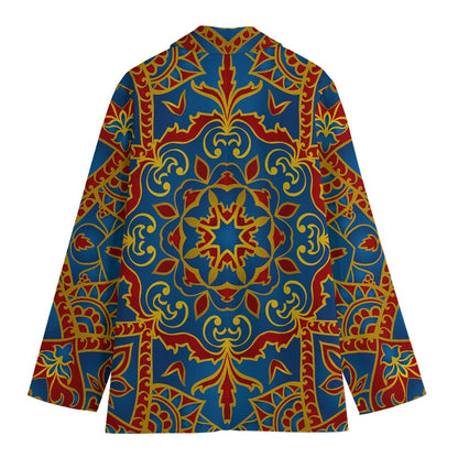 Bohemian Indian Mandala Pattern Print Women's Blazer