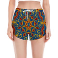 Bohemian Indian Mandala Pattern Print Women's Split Running Shorts