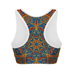Bohemian Indian Mandala Pattern Print Women's Sports Bra