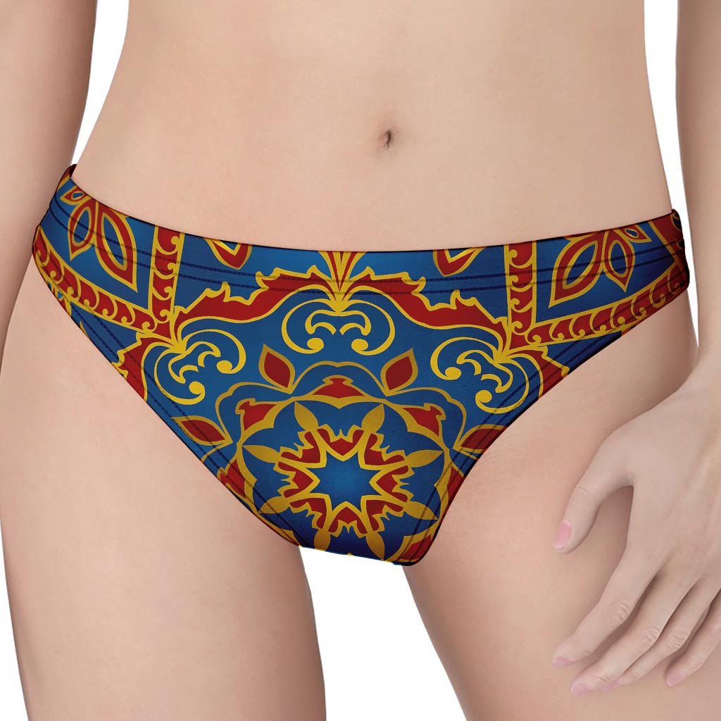 Bohemian Indian Mandala Pattern Print Women's Thong