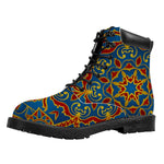 Bohemian Indian Mandala Pattern Print Work Boots