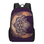 Bohemian Moon And Sun Print 17 Inch Backpack
