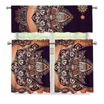 Bohemian Moon And Sun Print 3 Piece Kitchen Curtains