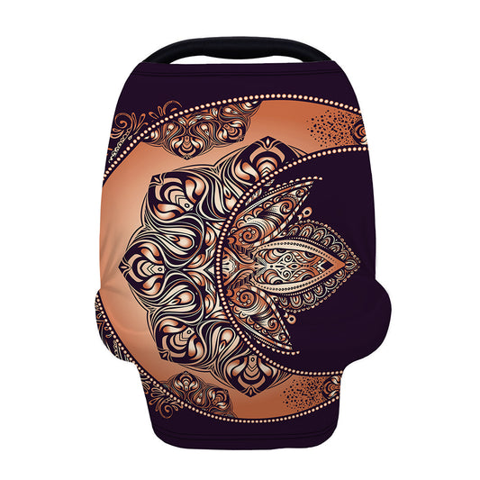 Bohemian Moon And Sun Print Baby Seat Cover